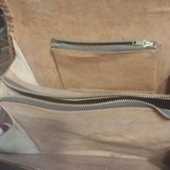 Alligator should purse brown vintage with adjustable straps with blue eyes - Picture 7 of 10